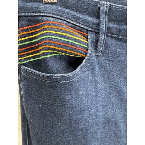 Mother Women's The Smooth Hustler Jeans in Over The Rainbow Embroidered Size 30 - Picture 4 of 13
